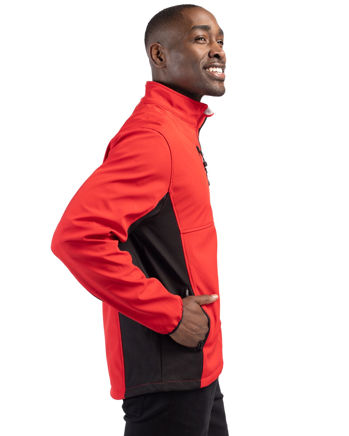 Clique Men's Narvik Recycled Colorblock Stretch Softshell Full Zip Jacket-6