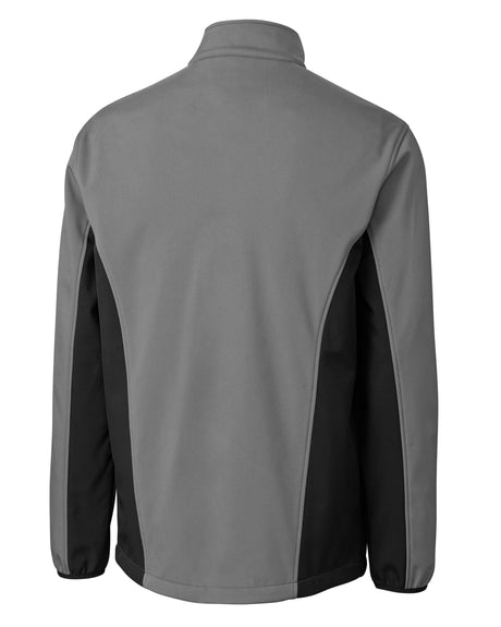 Clique Men's Narvik Recycled Colorblock Stretch Softshell Full Zip Jacket-1
