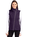 Cutter & Buck Women's Mainsail Sweater-Knit Full Zip Asymmetrical Vest-1