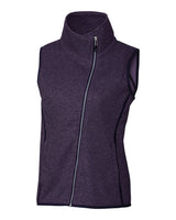 Cutter & Buck Women's Mainsail Sweater-Knit Full Zip Asymmetrical Vest-5