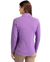 Cutter & Buck Women's Adapt Recycled Soft Knit Stretch Heathered Full Zip Jacket-2