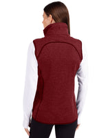Cutter & Buck Women's Mainsail Sweater-Knit Full Zip Asymmetrical Vest-2