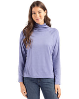 Cutter & Buck Women's Coastline Recycled Double Peached Funnel Neck Pullover-2