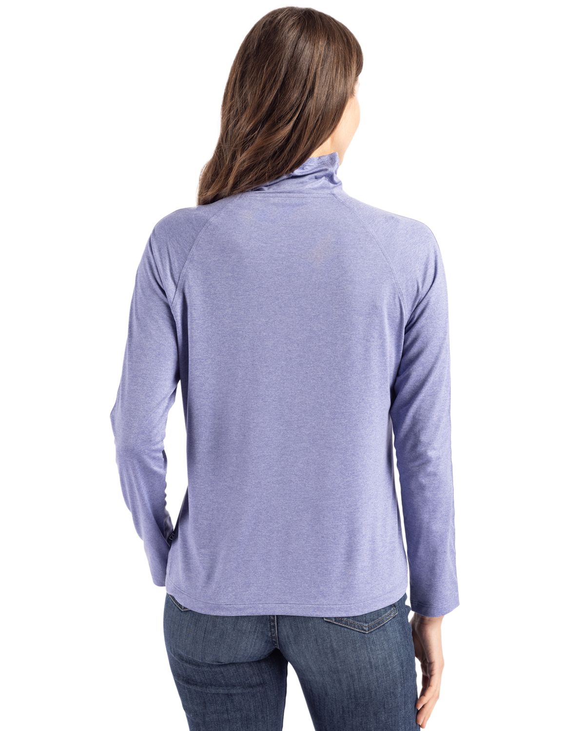 Cutter & Buck Women's Coastline Recycled Double Peached Funnel Neck Pullover-3