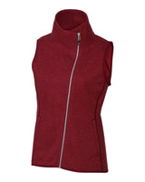 Cutter & Buck Women's Mainsail Sweater-Knit Full Zip Asymmetrical Vest-5