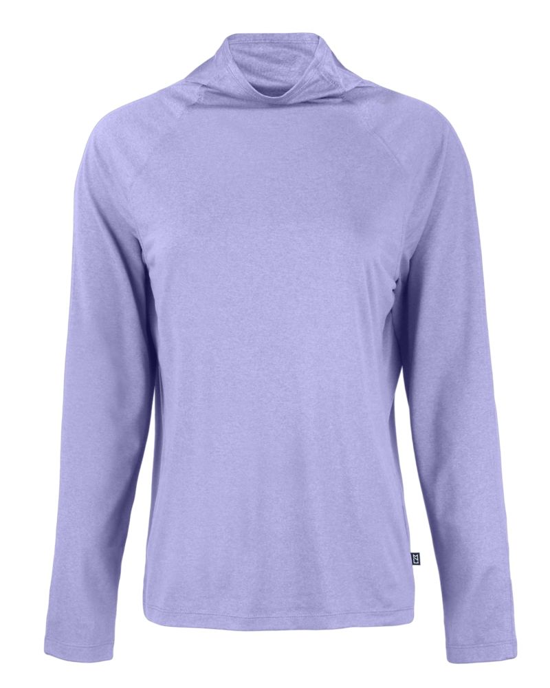 Cutter & Buck Women's Coastline Recycled Double Peached Funnel Neck Pullover-6