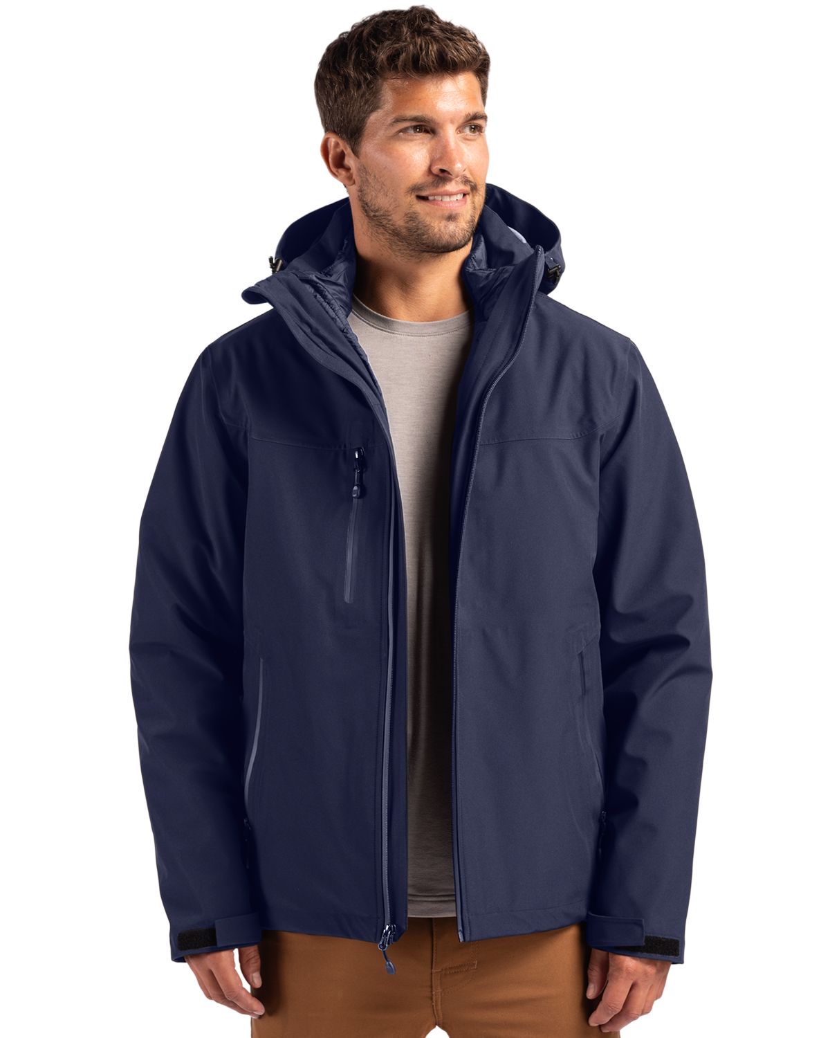 Clique Men's Cornice Recycled 3-in-1 Waterproof System Full Zip Parka-3