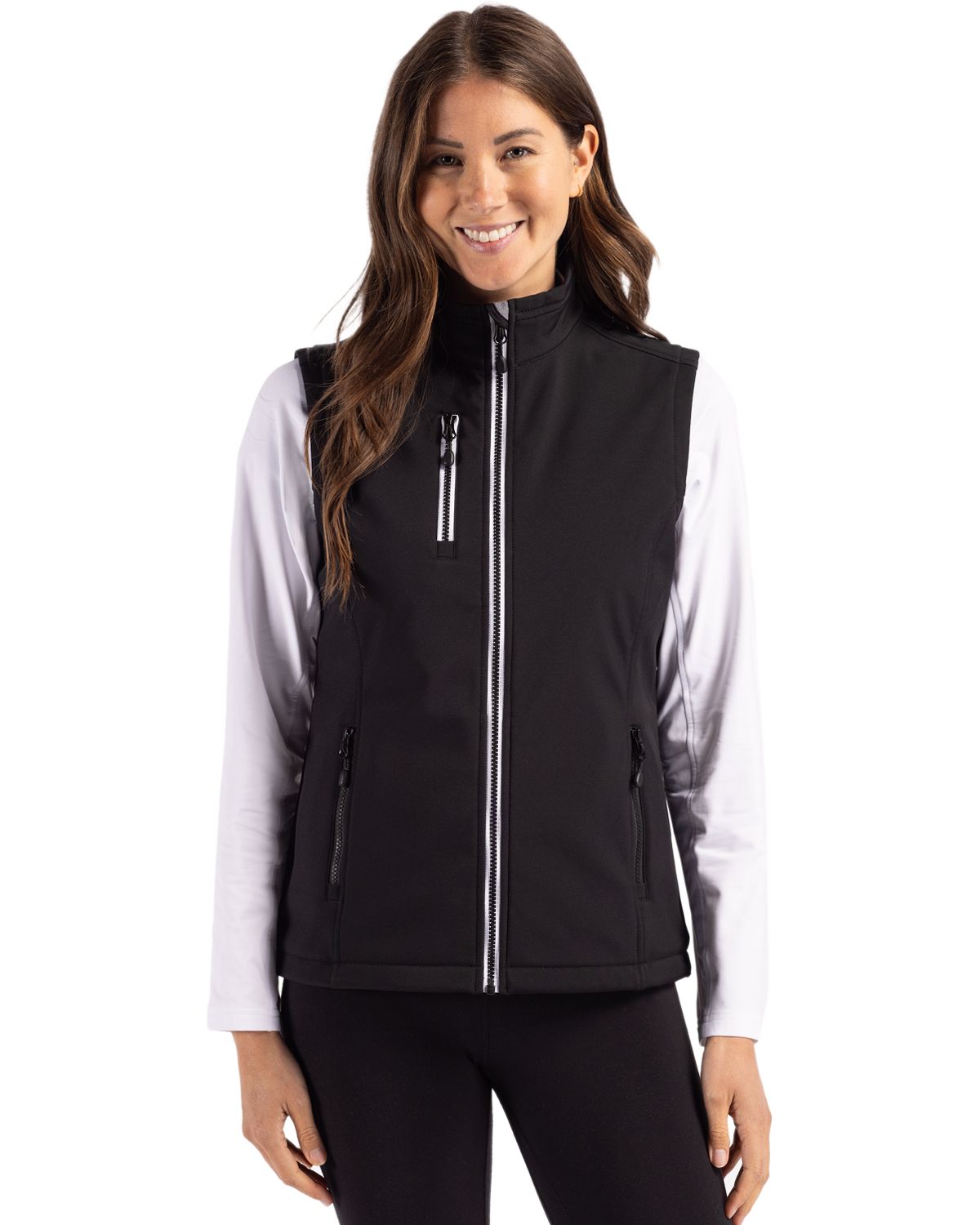 Clique Women's Telemark Recycled Stretch Softshell Full Zip Vest-2