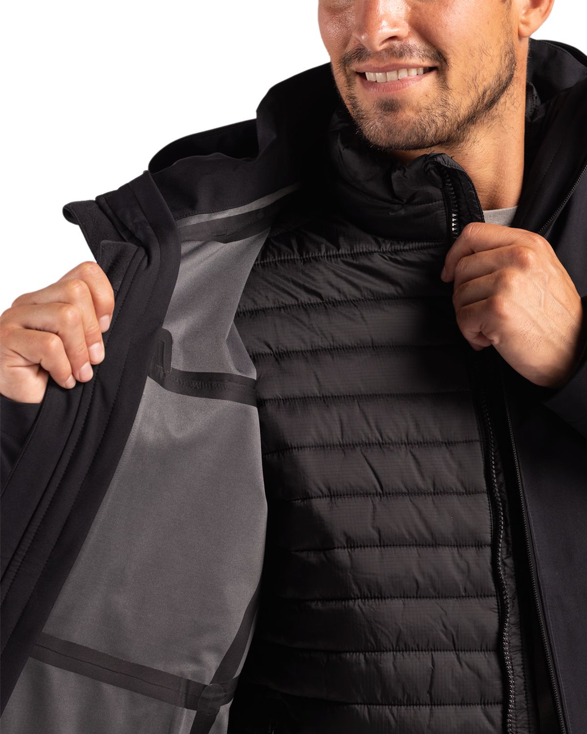 Clique Men's Cornice Recycled 3-in-1 Waterproof System Full Zip Parka-15