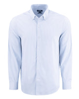 Cutter & Buck Men's Skyline Recycled Pinstripe Long Sleeve Button Down Dress Shirt-3