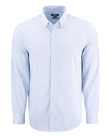 Cutter & Buck Men's Skyline Recycled Pinstripe Long Sleeve Button Down Dress Shirt-4
