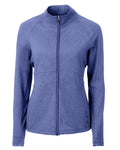 Cutter & Buck Women's Adapt Recycled Soft Knit Stretch Heathered Full Zip Jacket-1