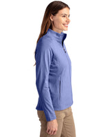 Cutter & Buck Women's Adapt Recycled Soft Knit Stretch Heathered Full Zip Jacket-6
