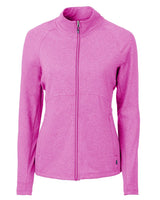 Cutter & Buck Women's Adapt Recycled Soft Knit Stretch Heathered Full Zip Jacket-6