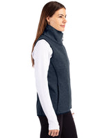 Cutter & Buck Women's Mainsail Sweater-Knit Full Zip Asymmetrical Vest-3