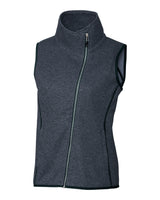 Cutter & Buck Women's Mainsail Sweater-Knit Full Zip Asymmetrical Vest-4