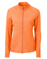 Cutter & Buck Women's Adapt Recycled Soft Knit Stretch Heathered Full Zip Jacket-2