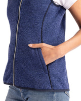 Cutter & Buck Women's Mainsail Sweater-Knit Full Zip Asymmetrical Vest-11