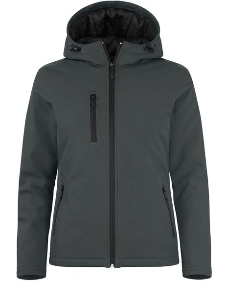 Clique Women's Equinox Insulated Softshell Full Zip Hooded Jacket-1