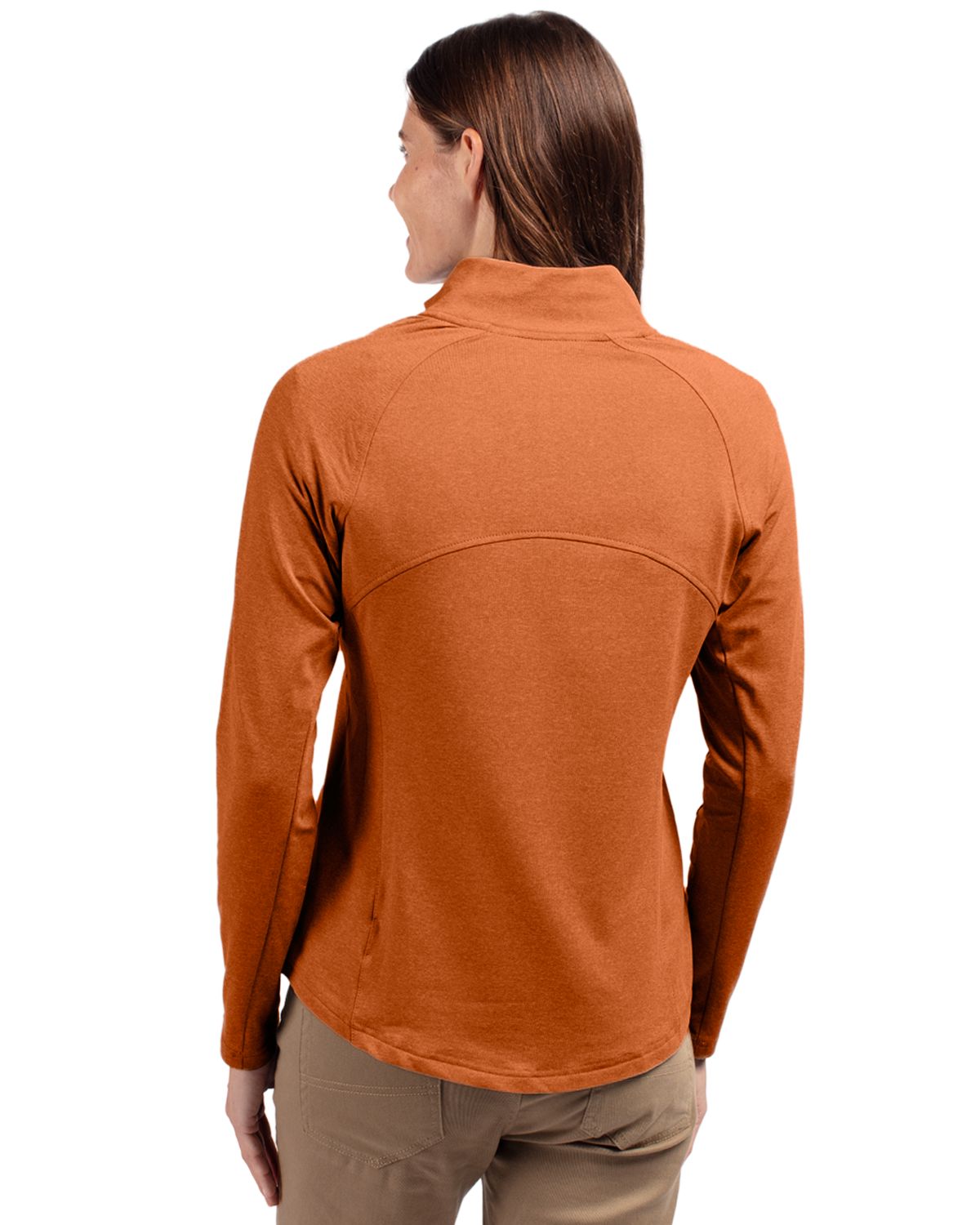 Cutter & Buck Women's Adapt Recycled Soft Knit Stretch Heathered Full Zip Jacket-2