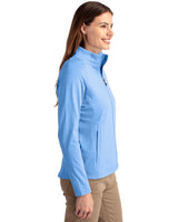 Cutter & Buck Women's Adapt Recycled Soft Knit Stretch Heathered Full Zip Jacket-3