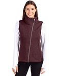 Cutter & Buck Women's Mainsail Sweater-Knit Full Zip Asymmetrical Vest-2