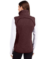 Cutter & Buck Women's Mainsail Sweater-Knit Full Zip Asymmetrical Vest-4