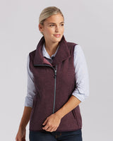 Cutter & Buck Women's Mainsail Sweater-Knit Full Zip Asymmetrical Vest-7