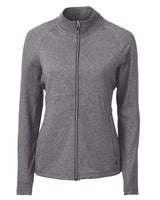 Cutter & Buck Women's Adapt Recycled Soft Knit Stretch Heathered Full Zip Jacket-3