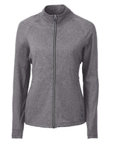 Cutter & Buck Women's Adapt Recycled Soft Knit Stretch Heathered Full Zip Jacket-4