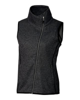Cutter & Buck Women's Mainsail Sweater-Knit Full Zip Asymmetrical Vest-5