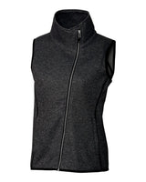 Cutter & Buck Women's Mainsail Sweater-Knit Full Zip Asymmetrical Vest-6