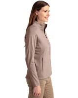 Cutter & Buck Women's Adapt Recycled Soft Knit Stretch Heathered Full Zip Jacket-3