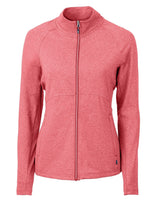 Cutter & Buck Women's Adapt Recycled Soft Knit Stretch Heathered Full Zip Jacket-4