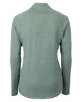 Cutter & Buck Women's Adapt Recycled Soft Knit Stretch Heathered Full Zip Jacket-1