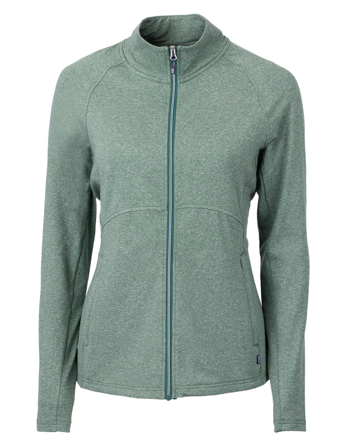Cutter & Buck Women's Adapt Recycled Soft Knit Stretch Heathered Full Zip Jacket-2