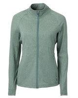 Cutter & Buck Women's Adapt Recycled Soft Knit Stretch Heathered Full Zip Jacket-3