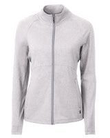 Cutter & Buck Women's Adapt Recycled Soft Knit Stretch Heathered Full Zip Jacket-2