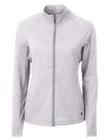 Cutter & Buck Women's Adapt Recycled Soft Knit Stretch Heathered Full Zip Jacket-3