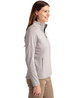Cutter & Buck Women's Adapt Recycled Soft Knit Stretch Heathered Full Zip Jacket-8