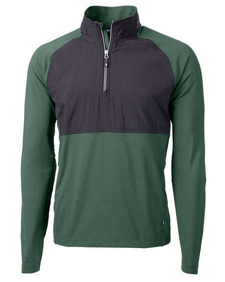 Cutter & Buck Men's Adapt Recycled Soft Knit Stretch Hybrid Quarter Zip Pullover-1