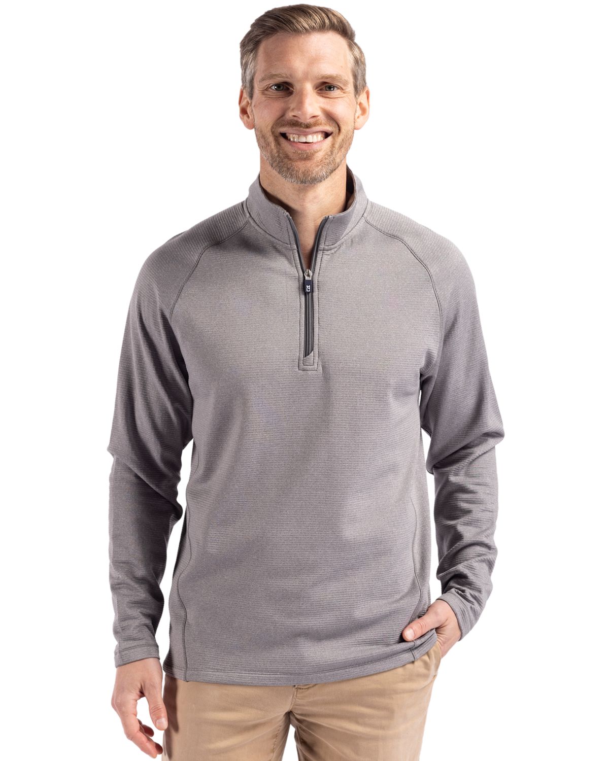 Cutter & Buck Men's Peshastin Recycled GridFleece Half Zip Pullover-8