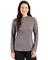 Cutter & Buck Women's Prospect Recycled Featherlight Stretch Hooded Pullover-7