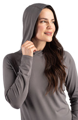 Cutter & Buck Women's Prospect Recycled Featherlight Stretch Hooded Pullover-14
