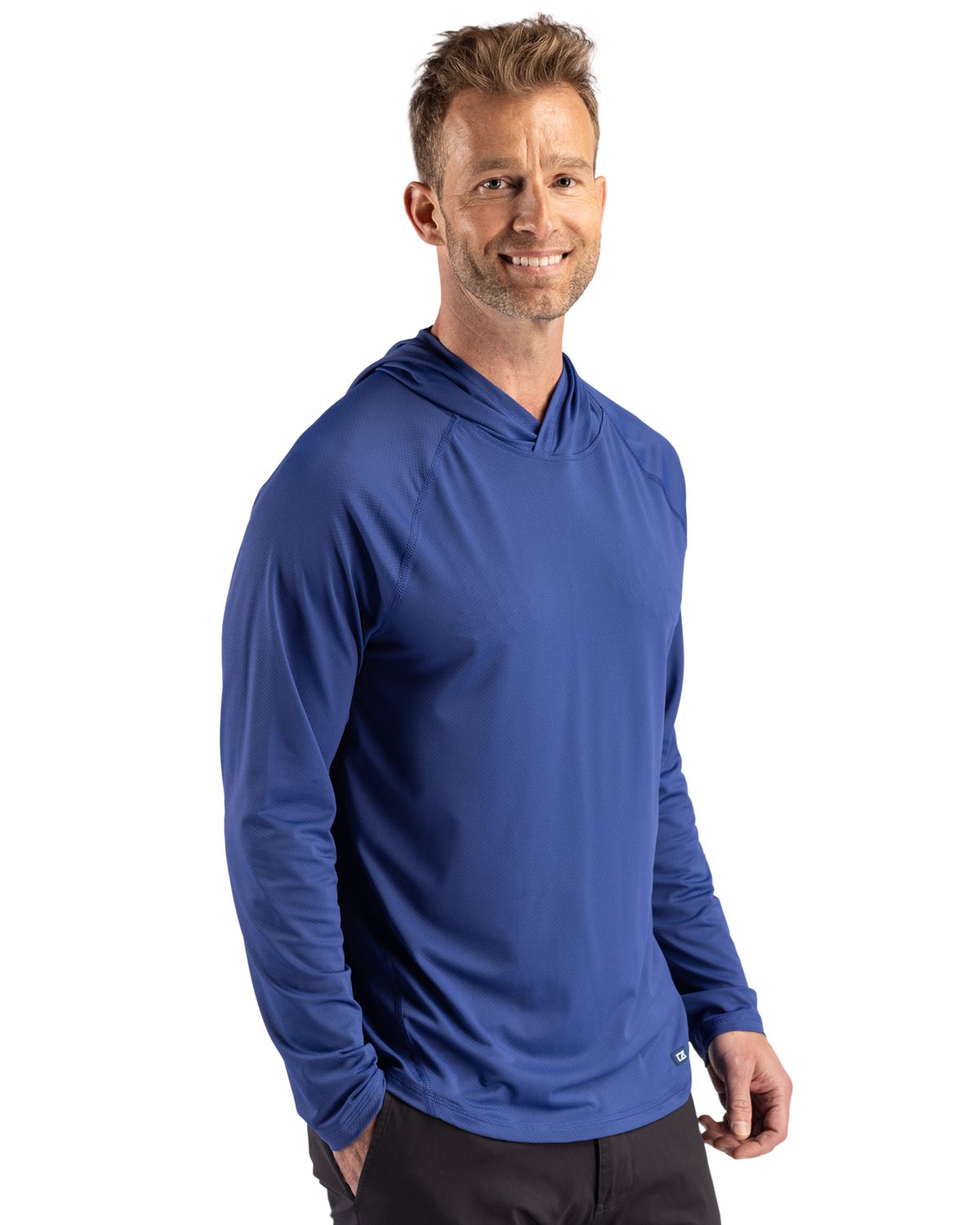 Cutter & Buck Men's Prospect Recycled Featherlight Stretch Hooded Pullover-3