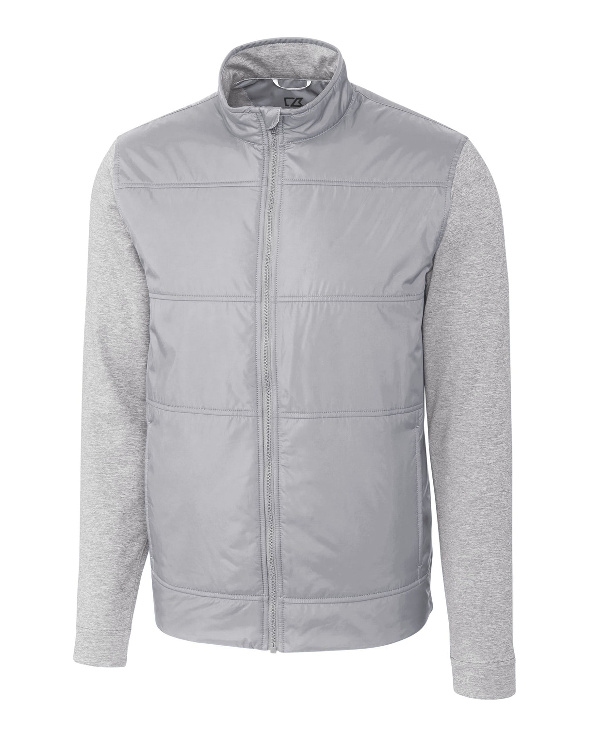 Cutter & Buck Men's Stealth Recycled Hybrid Quilted Windbreaker Jacket-1