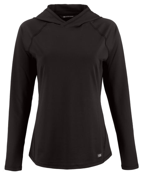 Cutter & Buck Women's Prospect Recycled Featherlight Stretch Hooded Pullover-1