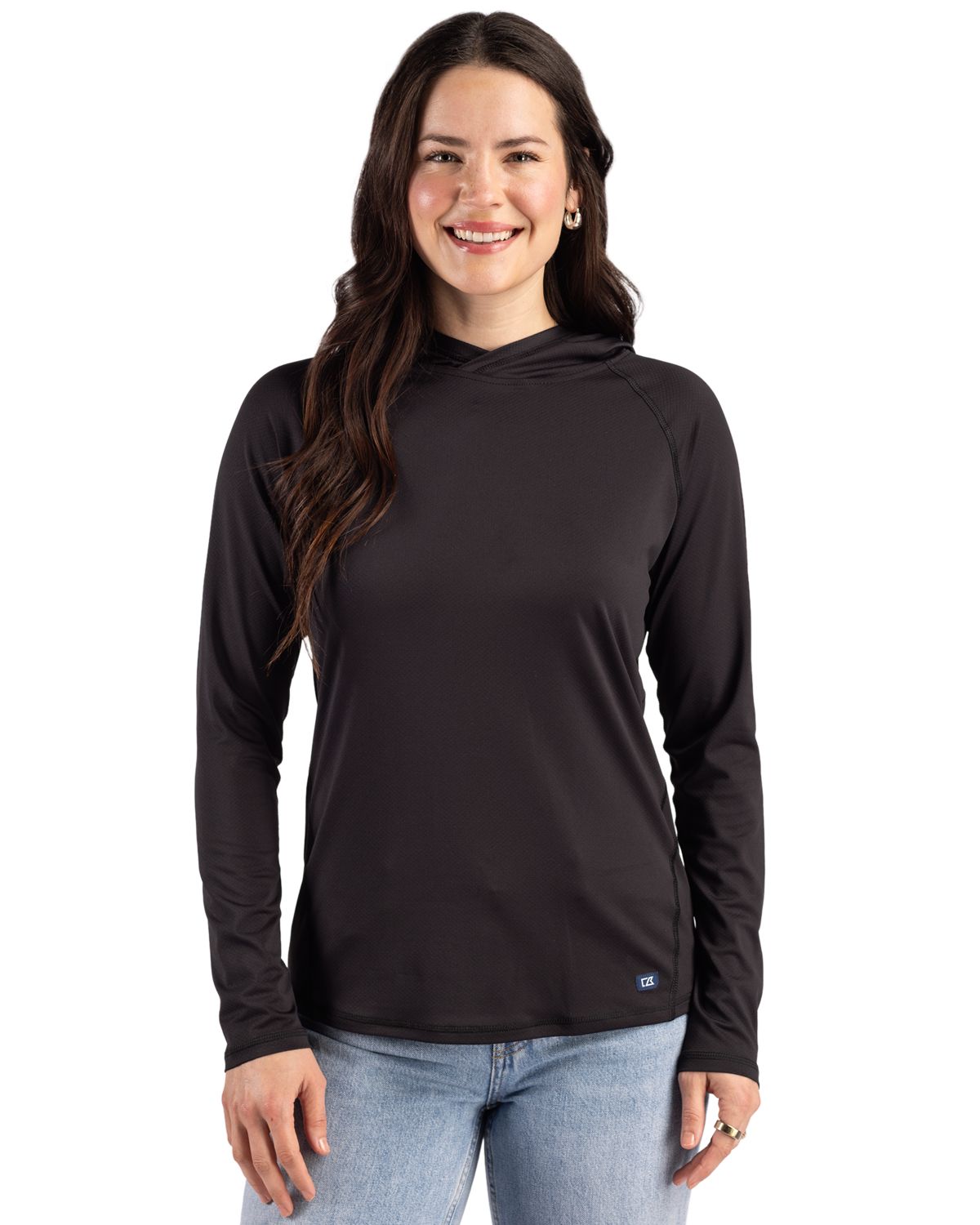 Cutter & Buck Women's Prospect Recycled Featherlight Stretch Hooded Pullover-4
