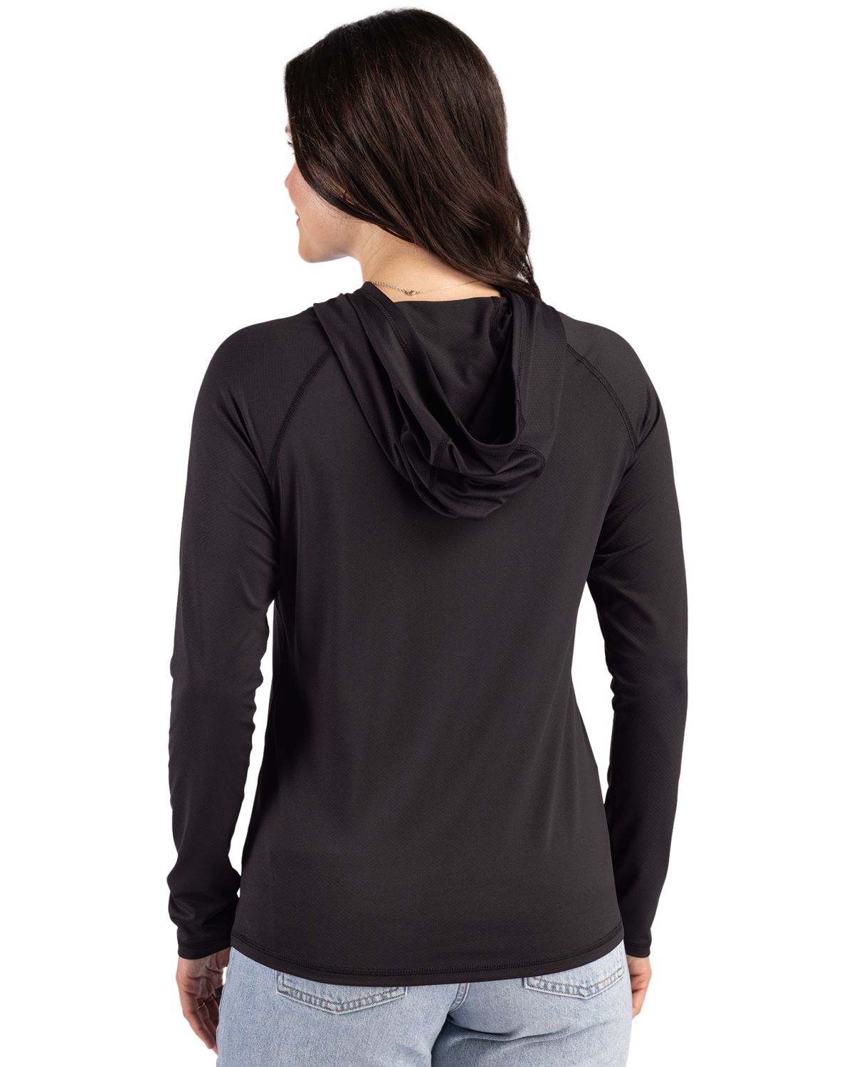 Cutter & Buck Women's Prospect Recycled Featherlight Stretch Hooded Pullover-5