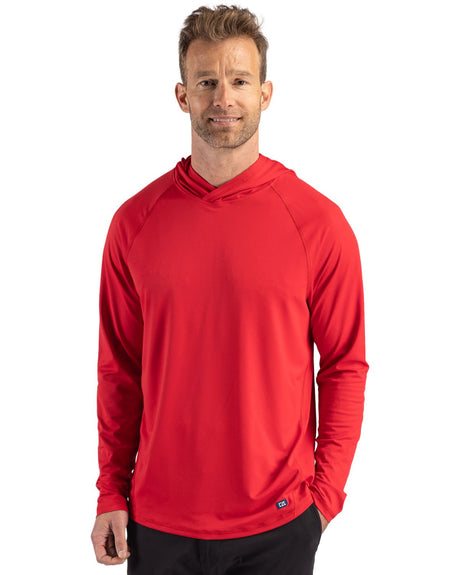 Cutter & Buck Men's Prospect Recycled Featherlight Stretch Hooded Pullover-1